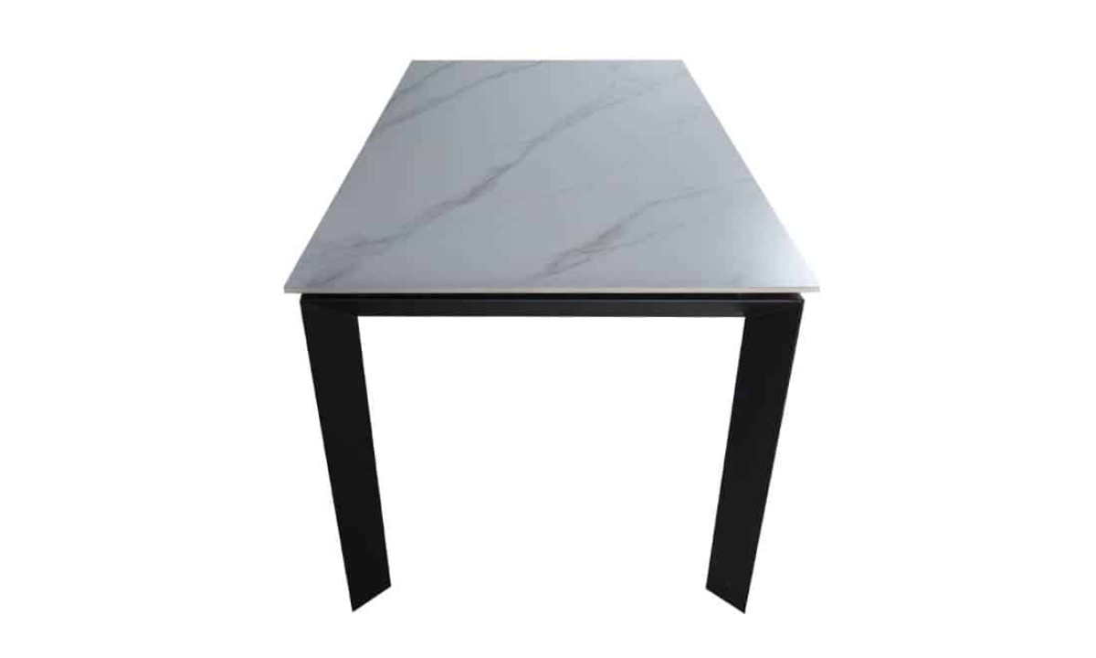 Стіл ЛАРС білий мат 1400/2000×750 чорні ноги