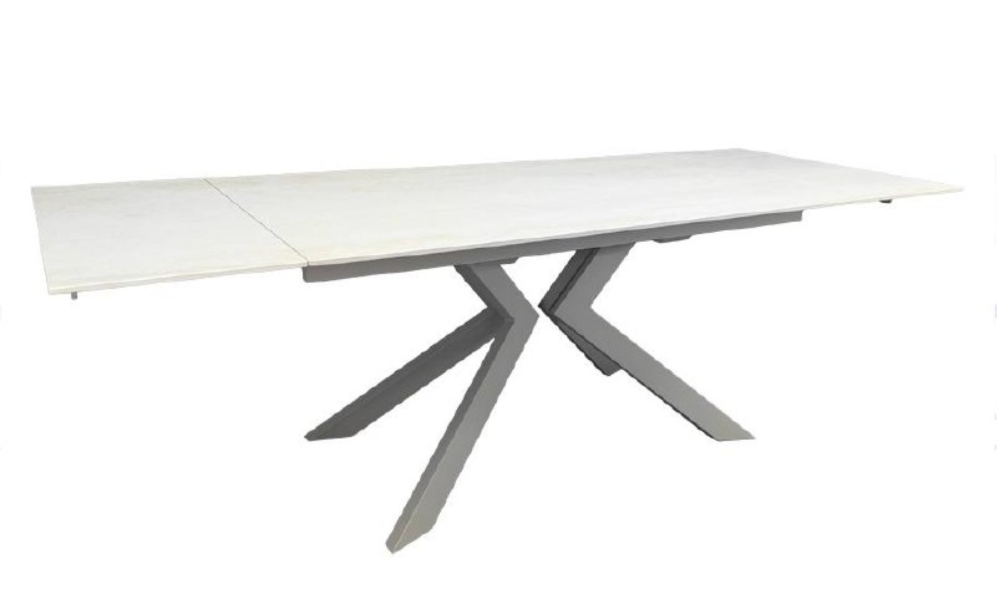 Стіл МОНАКО травертин матовий 1600/2400×750 ноги тауп