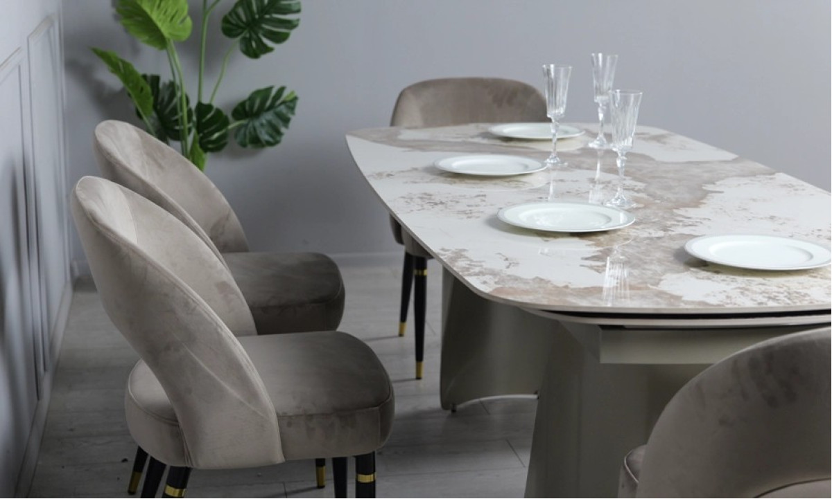 Стіл Опера обідній розкладний 2000/3000х1000х750 бежевий