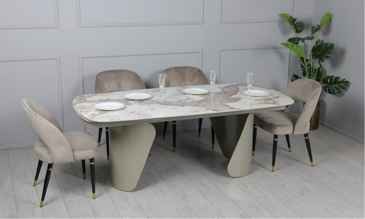 Стіл Опера обідній розкладний 2000/3000х1000х750 бежевий