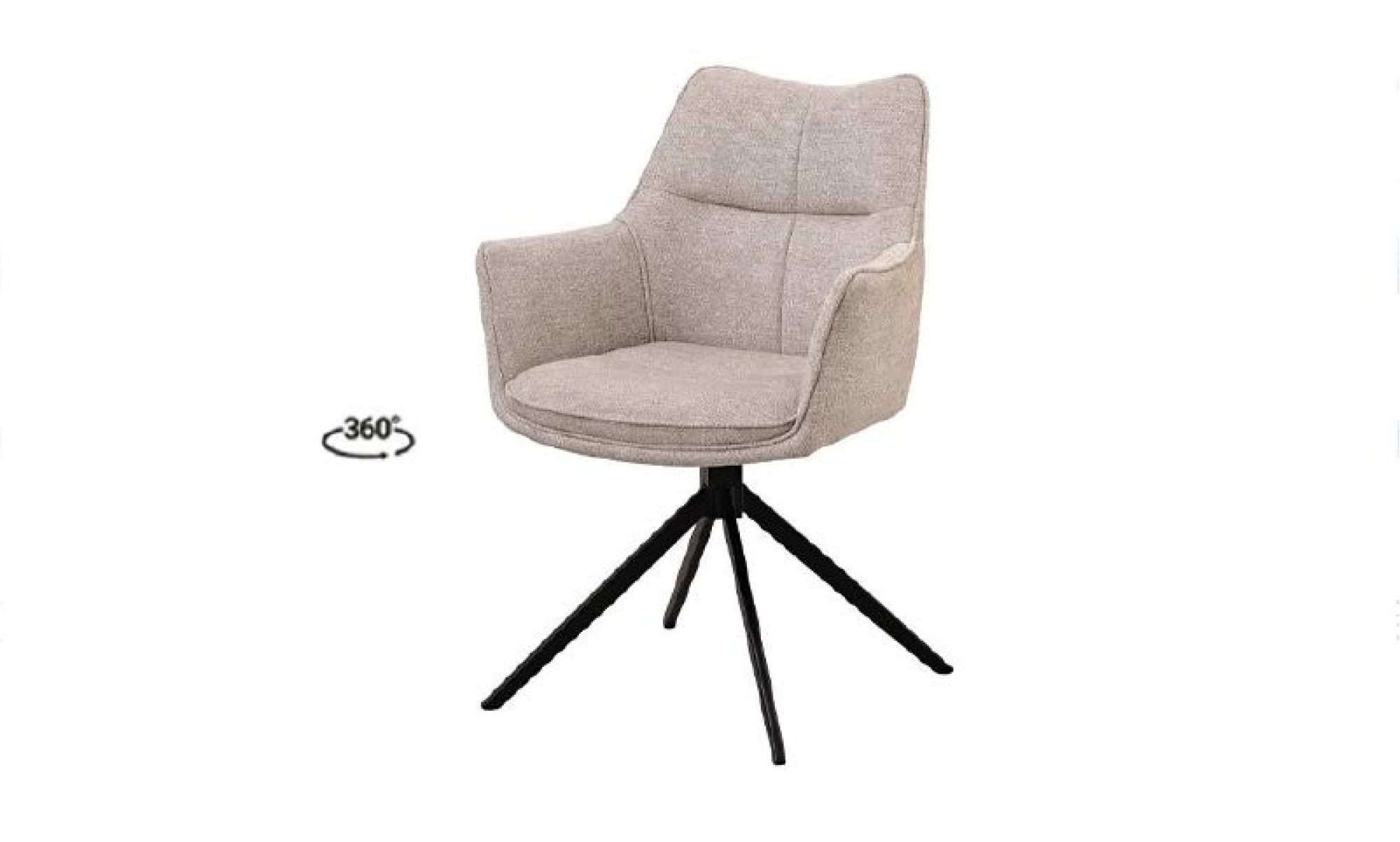 Стілець МІРО з обертовим механізмом кремовий