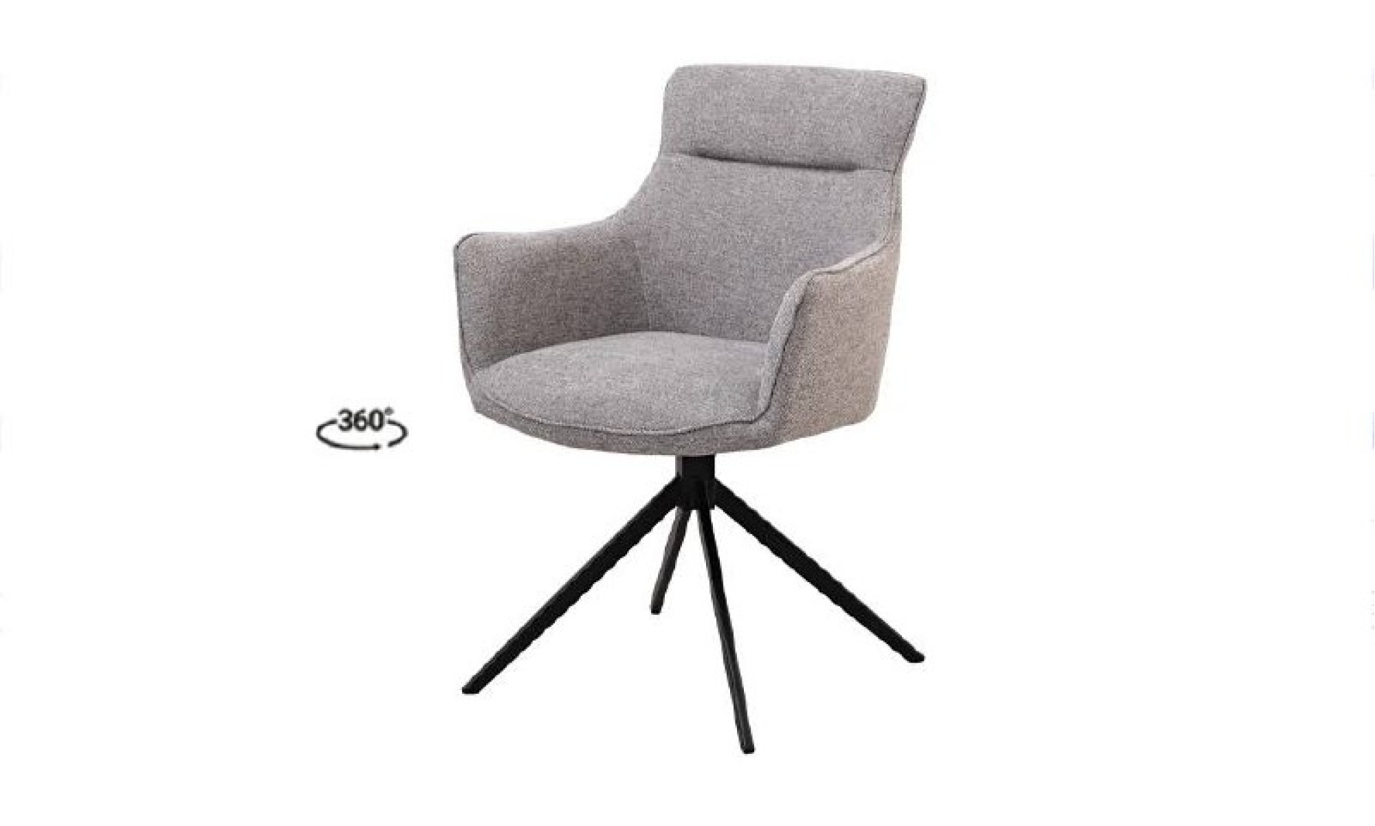 Стілець КЛАРК з обертовим механізмом сірий