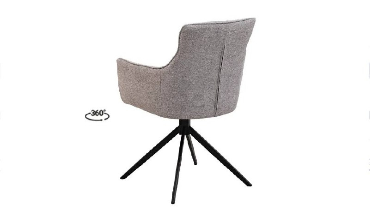Стілець КЛАРК з обертовим механізмом сірий