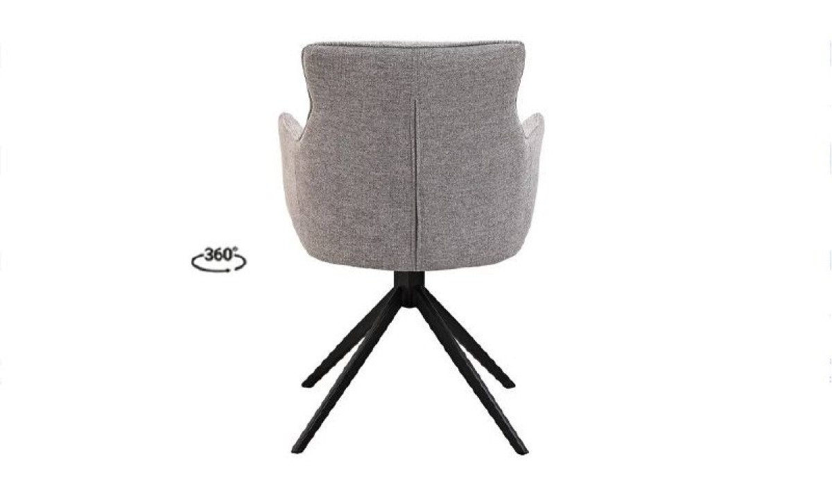 Стілець КЛАРК з обертовим механізмом сірий