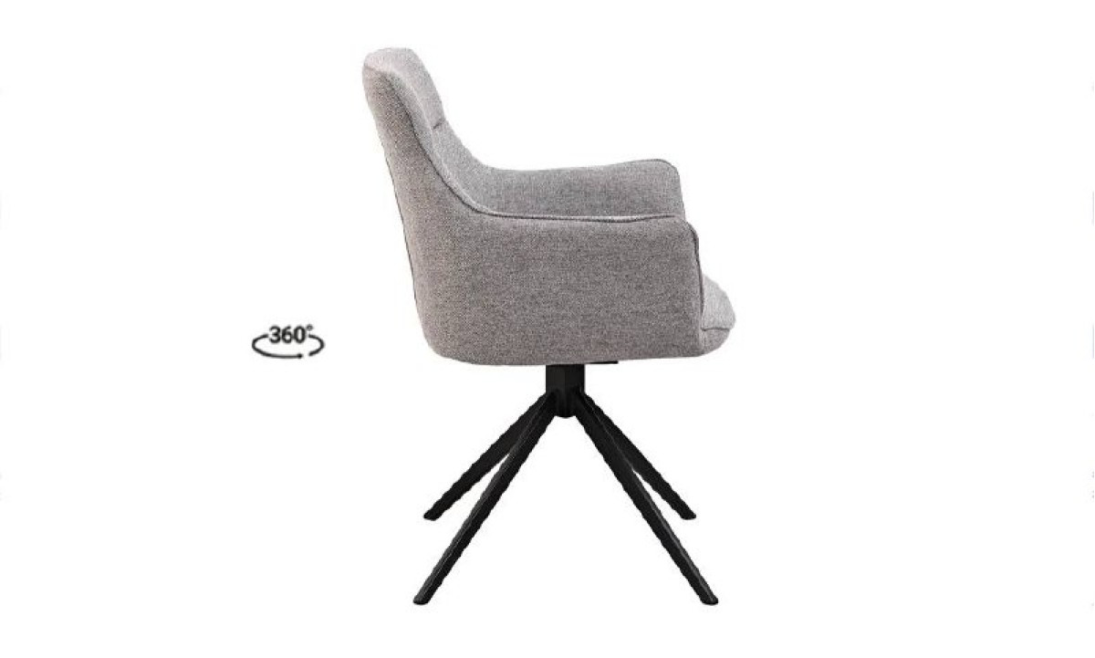 Стілець КЛАРК з обертовим механізмом сірий