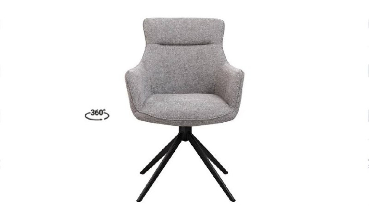 Стілець КЛАРК з обертовим механізмом сірий