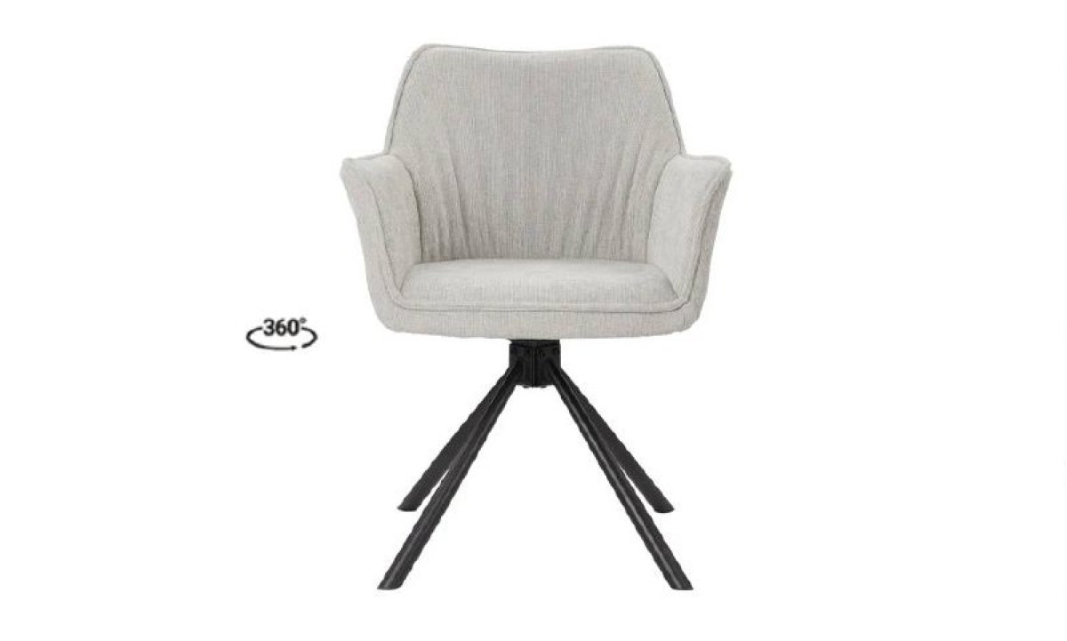Стілець Еріка з обертовим механізмом світло-сірий