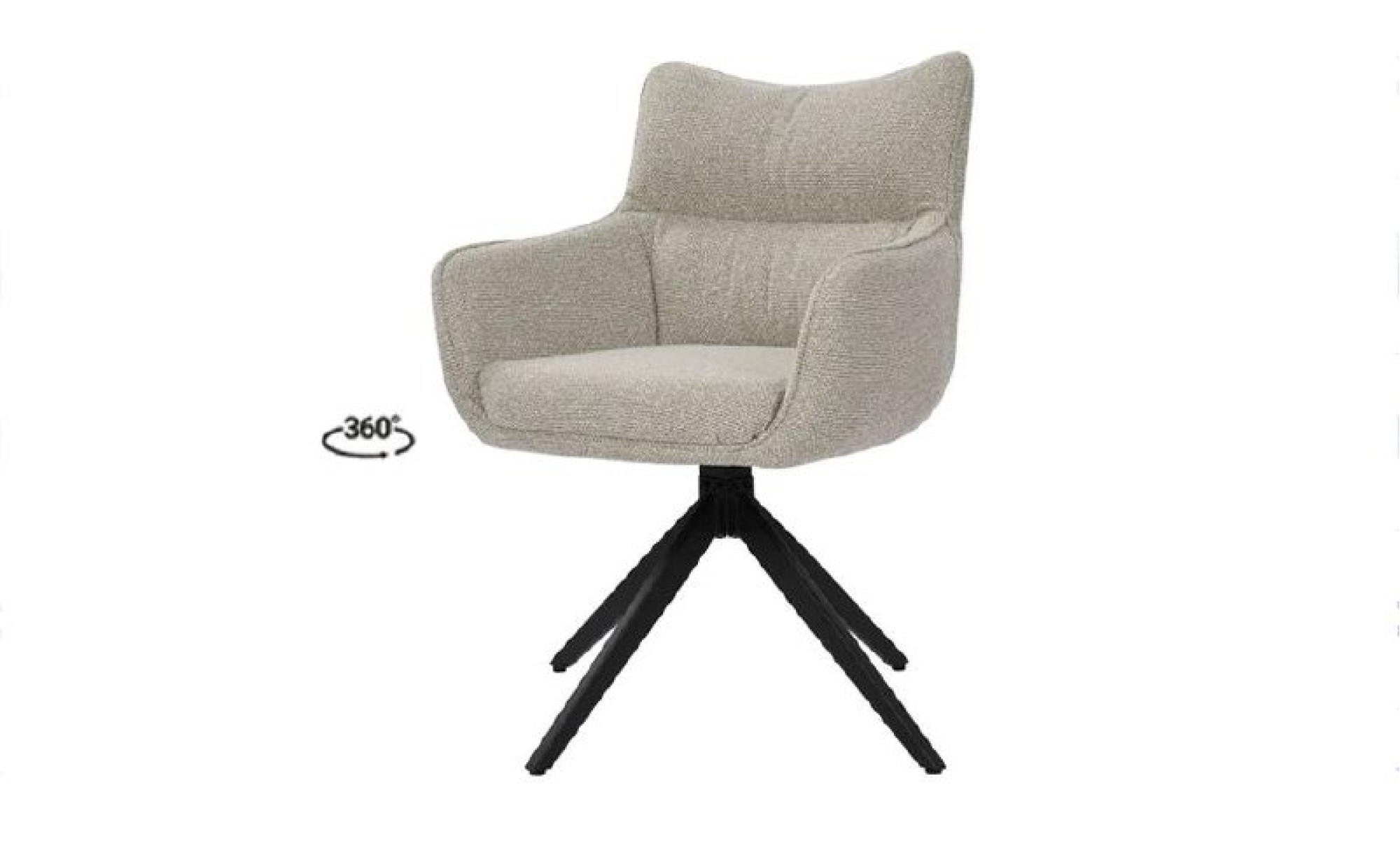 Стілець Амстердам з обертовим механізмом бежевий