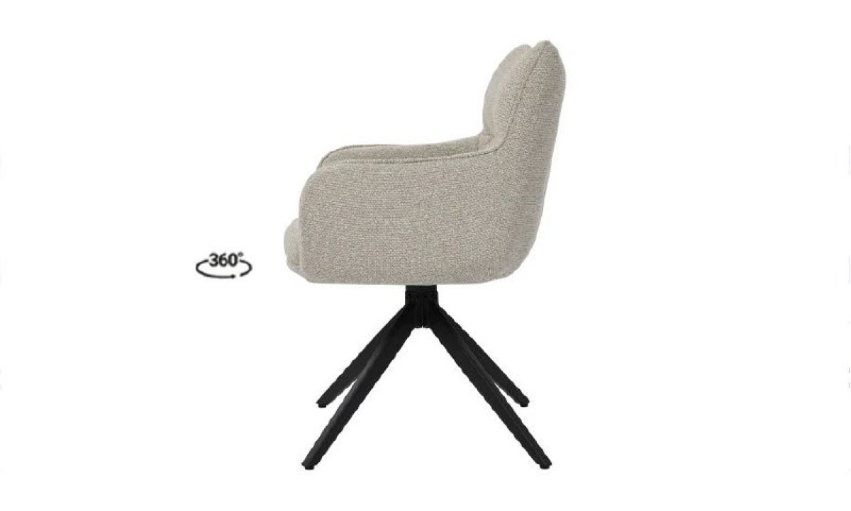 Стілець Амстердам з обертовим механізмом бежевий