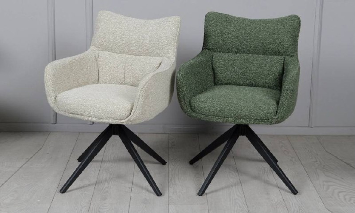 Стілець Амстердам з обертовим механізмом бежевий