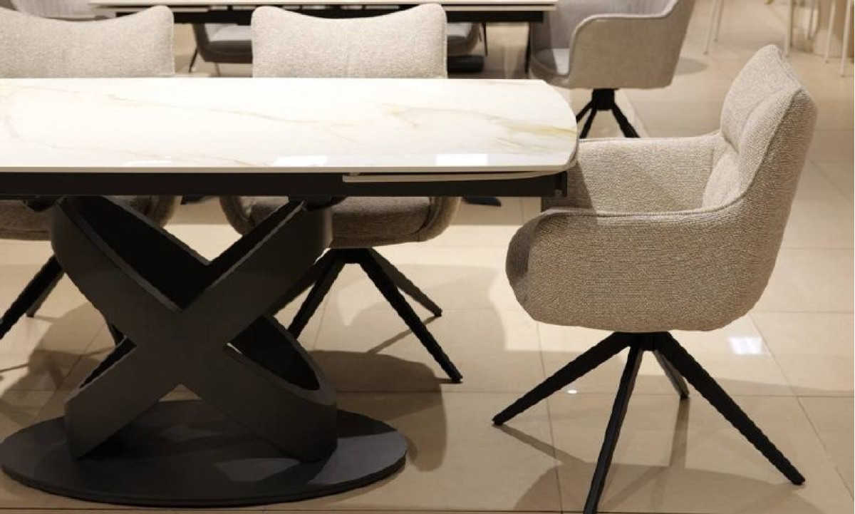 Стілець Амстердам з обертовим механізмом бежевий