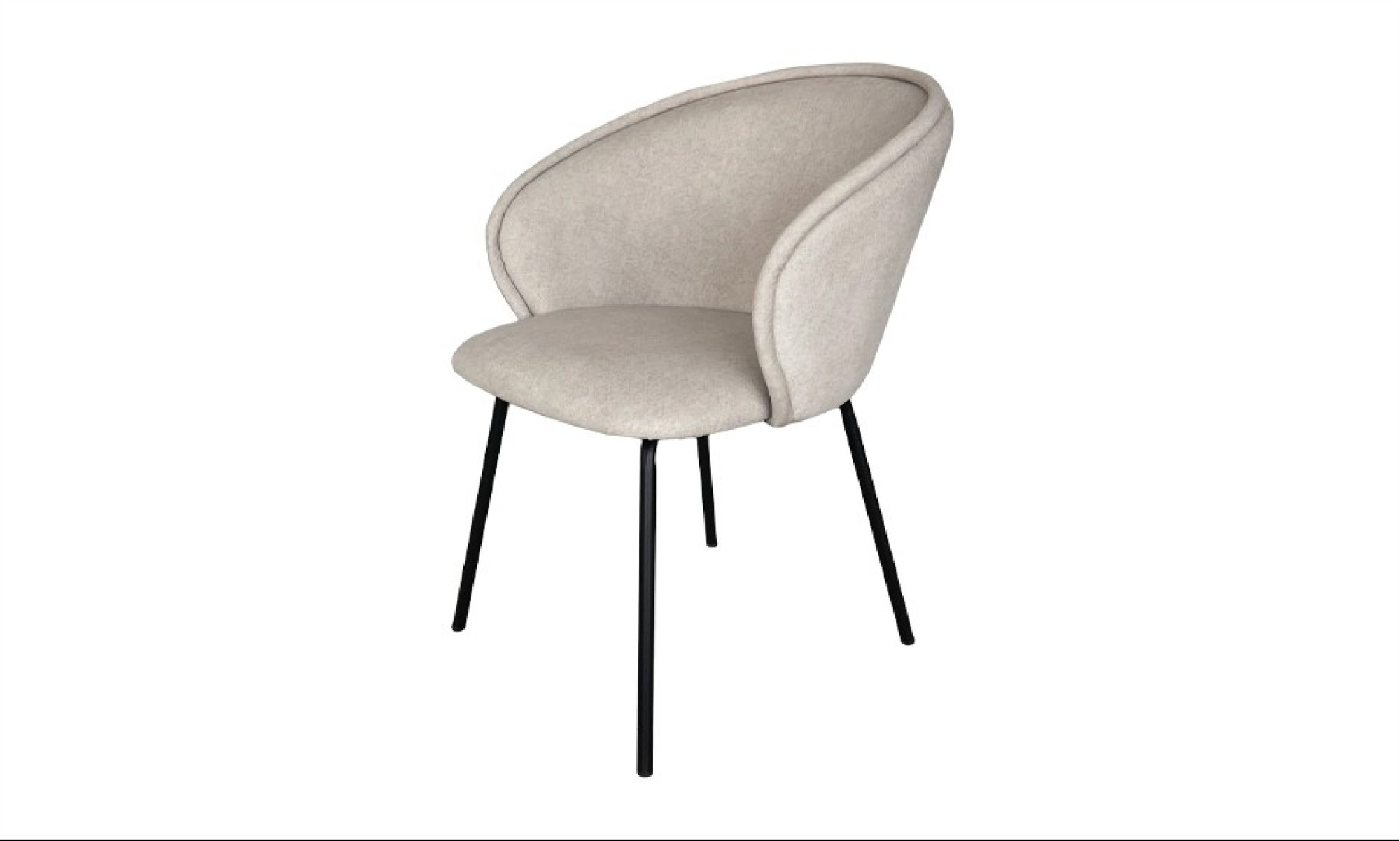 Стілець Пауль тканина світло-бежева метал ноги чорні