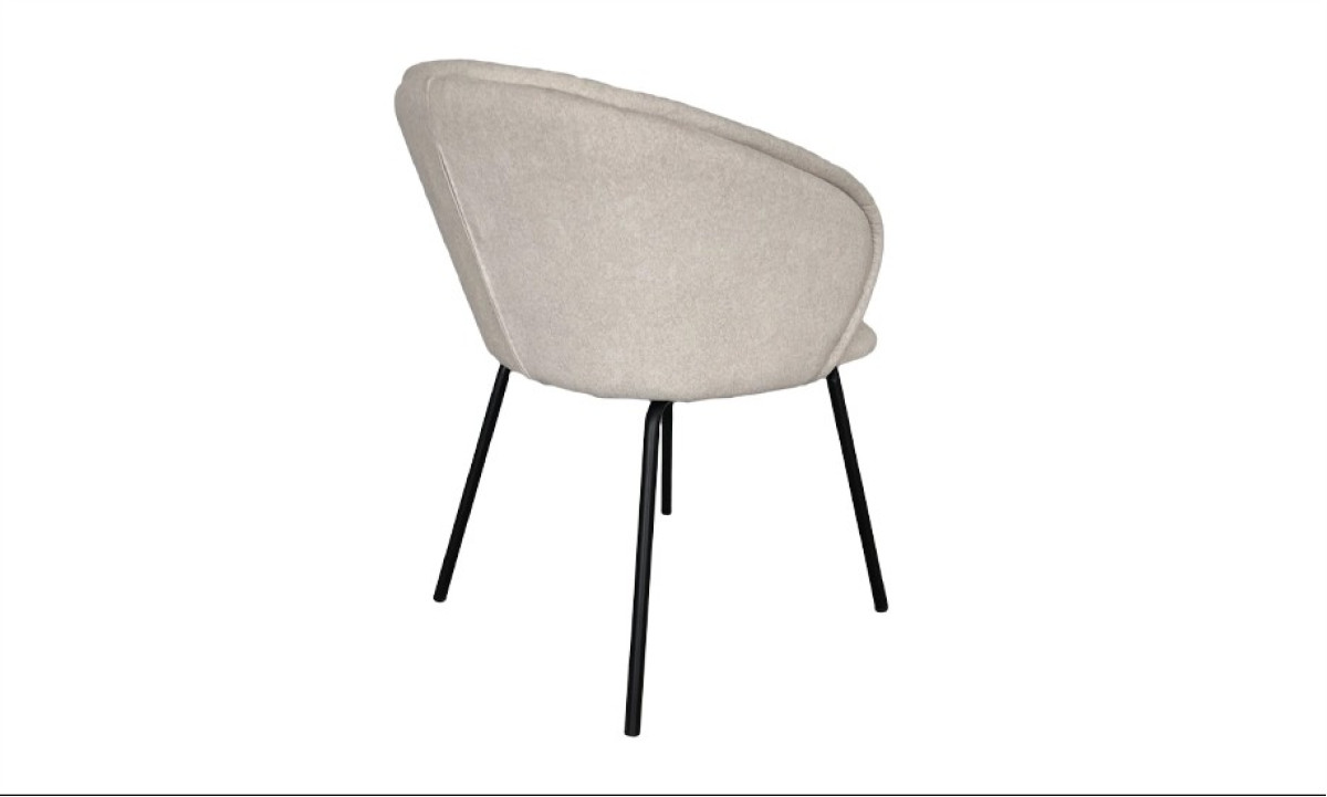 Стілець Пауль тканина світло-бежева метал ноги чорні