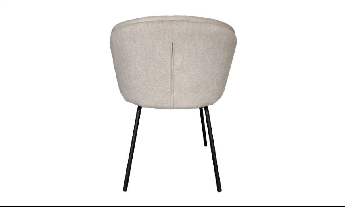 Стілець Пауль тканина світло-бежева метал ноги чорні