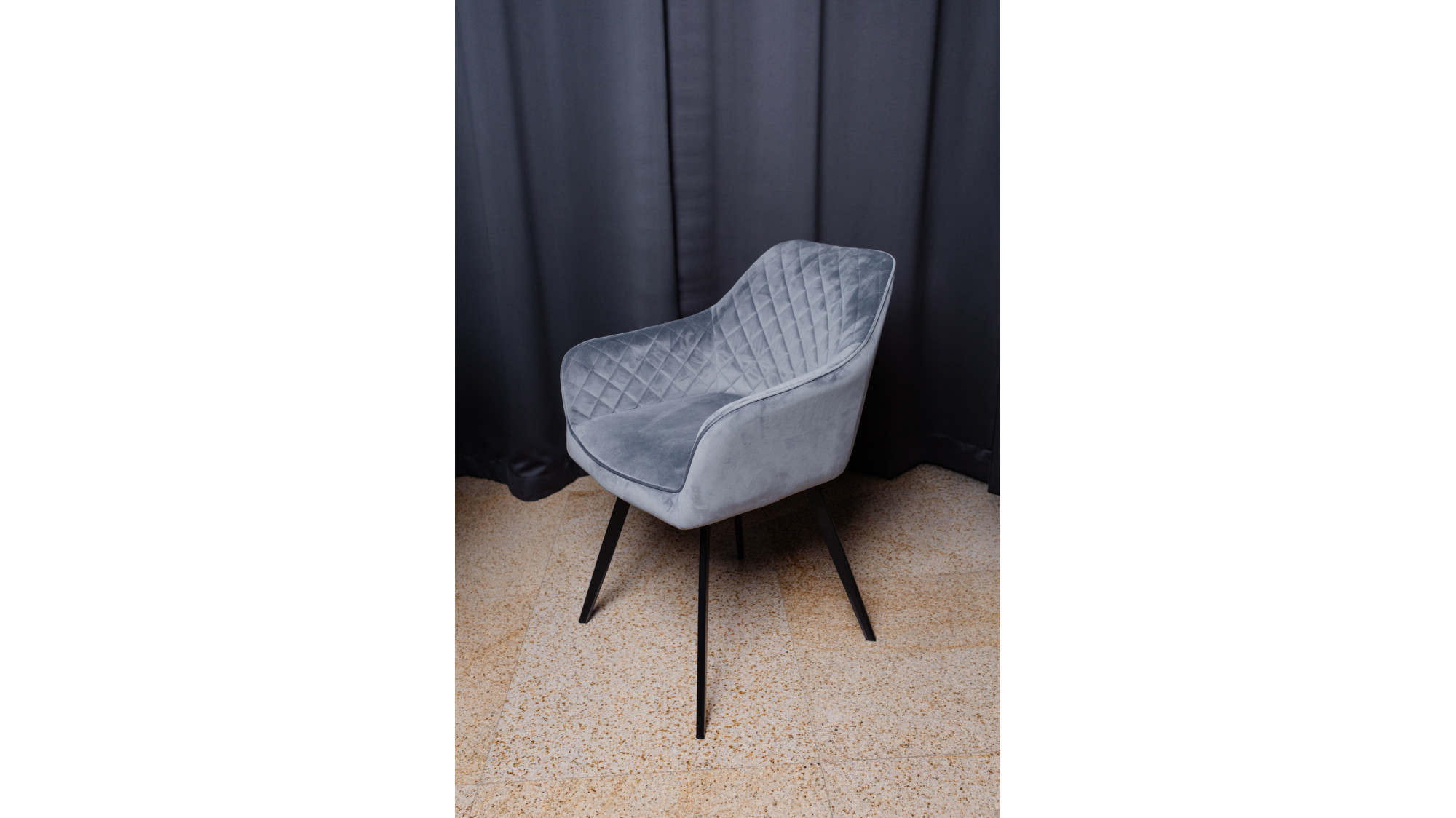 Стілець поворотний R-63 сірий + чорний