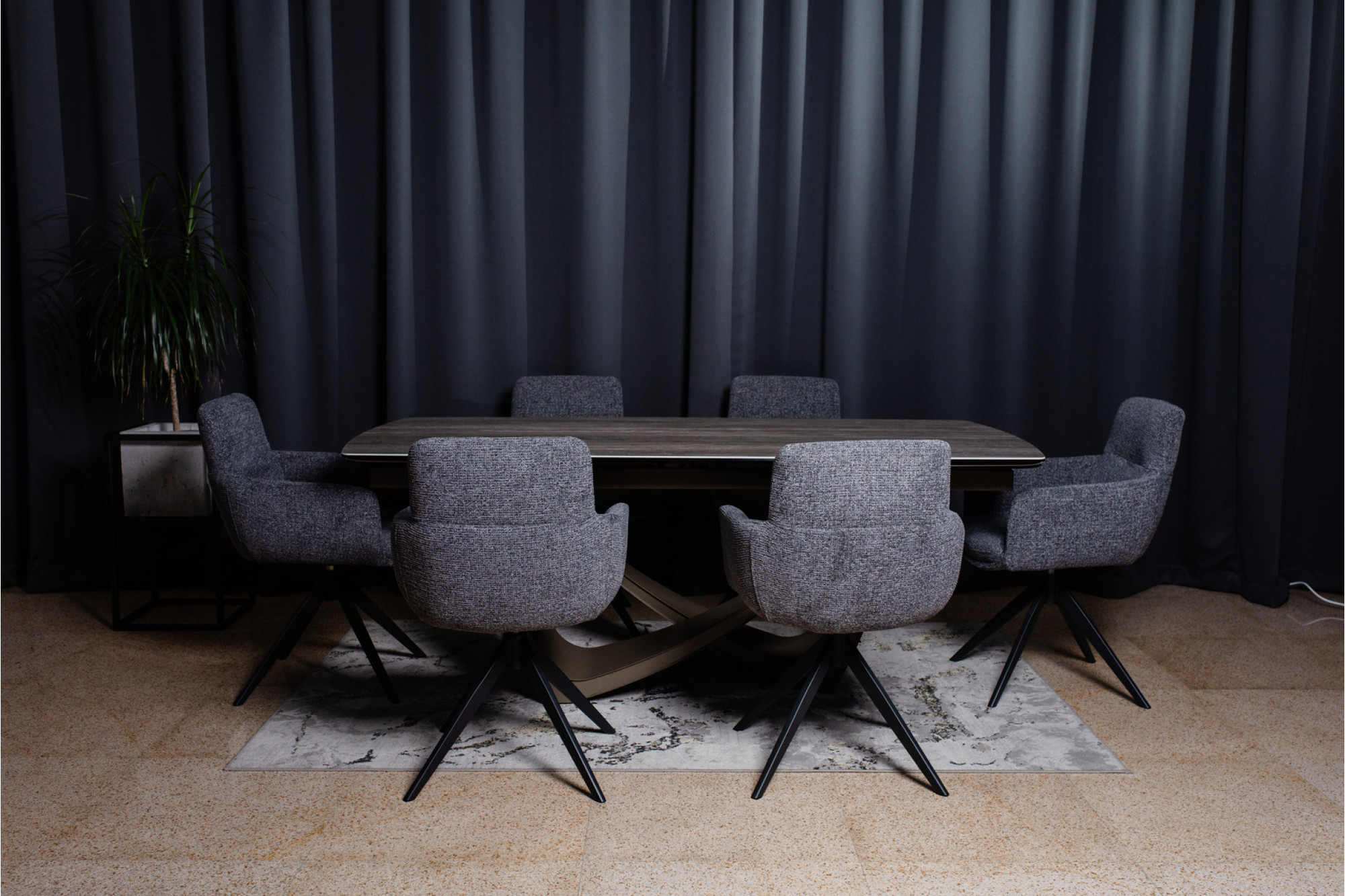 Комплект Керамічний стіл Беатріче + Стілець поворотний R-185 